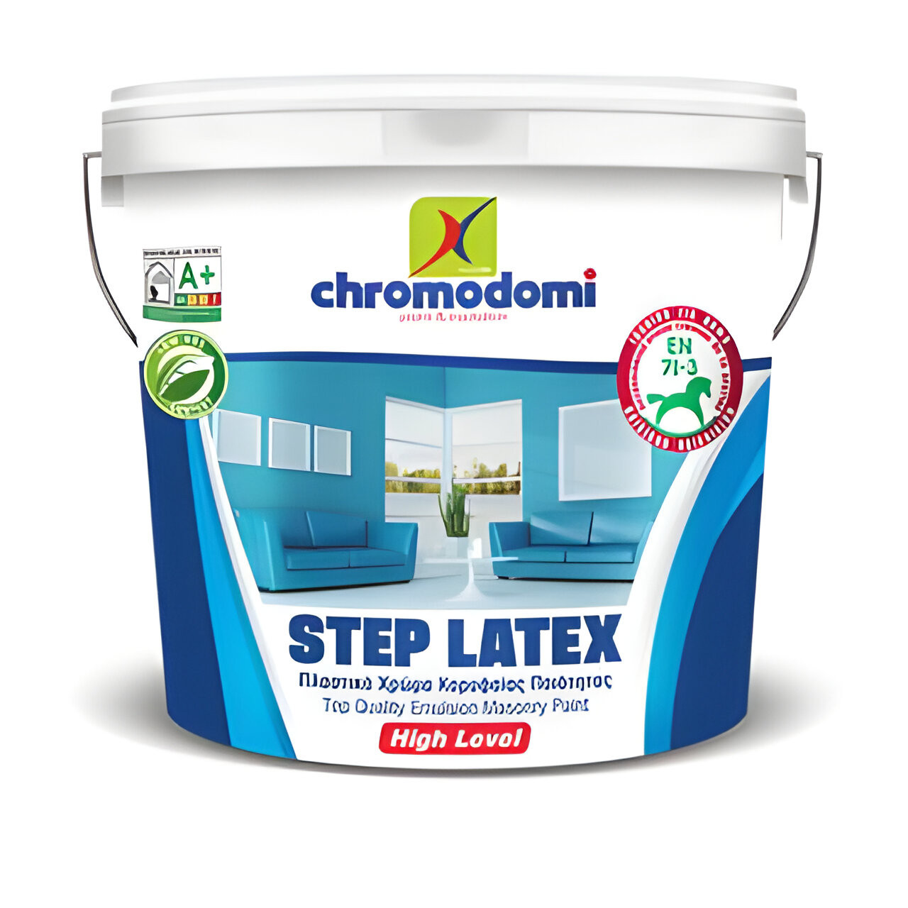 ემულსიური საღებავი შიდა სამუშაოებისთვის STEP-LATEX HIGH LEVEL (BASE D) 10LT — ინტერიერის საღებავი